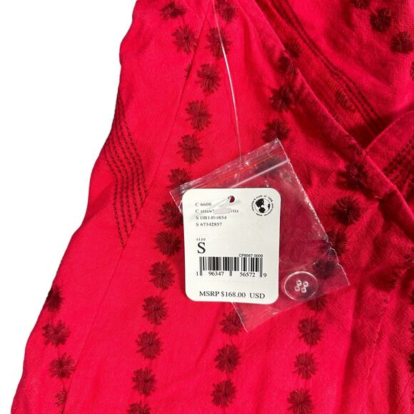 Free People Juni Embroidered Backless Halter Mini Dress Size S - Picture 7 of 8